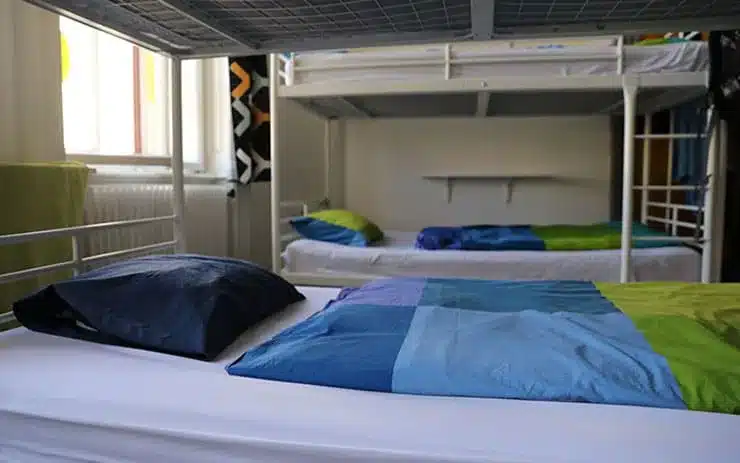 Shared bedroom of Onefam Home hostel, in Prague