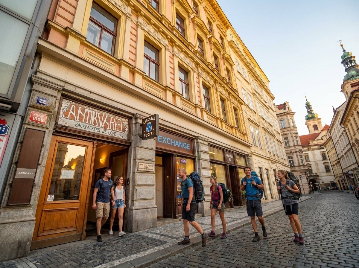 Exterior of Onefam Home Hostel Prague at Hybernská 22, Prague 1