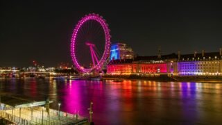 South Bank riverside at night with the London Eye lit up, busy with pedestrians | is Waterloo safe at night