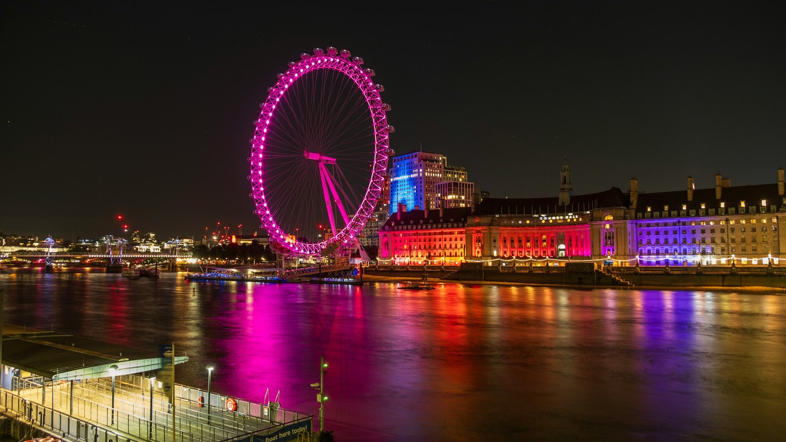 South Bank riverside at night with the London Eye lit up, busy with pedestrians | is Waterloo safe at night